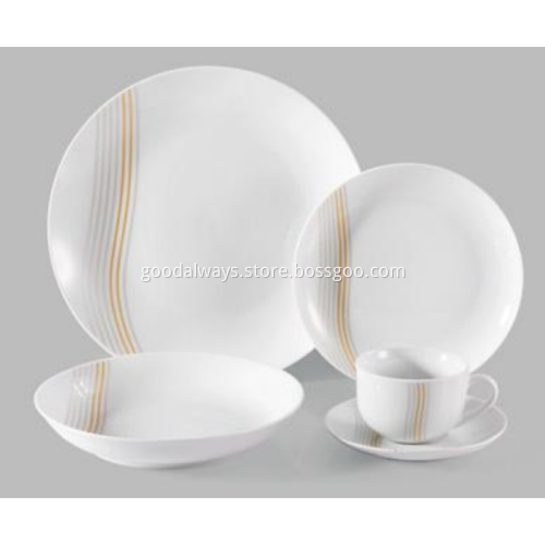 20 Pieces Porcelain Coupe Dinner Set